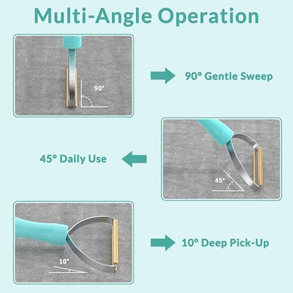 Deep Cleaner Pro Pet Hair Remover 10-Pack Mega Value Set - Carpet Rake & Multi-Surface Scraper for Dog & Cat Hair on Rugs, Couches, Pet Towers, Car Seats, Stairs & Clothing - Reusable Travel-Size - size: Pro*10