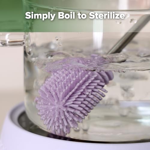 Haakaa Silicone Cleaning Brush for Baby Bottles & Crevices, Lavender,1PK - color: Lavender, size: 1 Piece Set