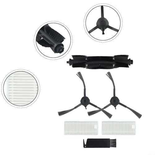 Vacuum Cleaner Main Side Brush and Filter Replacement Kit for S8/S8 Plus Robot Vacuum Cleaner, Includes Roller Brush, Side Brushes, and Cleaning Tool for Household Maintenance