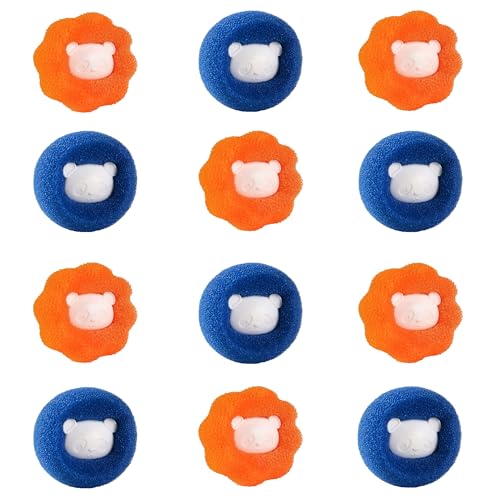 Dryer Balls Laundry Reusable, Softens Laundry Naturally Reduces Drying Time & Static Non-Toxic Washing Balls Reusable Dryer Balls for Laundry Bedding Clothes 6/9/12PCS - color: Style-006