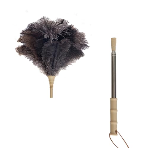 Aldwin Ostrich Feather Duster, 43" Extendable Feather Dusters for Cleaning