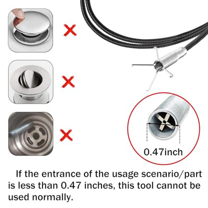 Drain Snake Hair Drain Clog Remover 33 Inch Flexible Grabber Claw Pick Up Reacher Tool - Gutter Cleaning Tools for Home Sink, Bathroom Tub,Drain, Toilet, Tight Spaces - style: 33 IN
