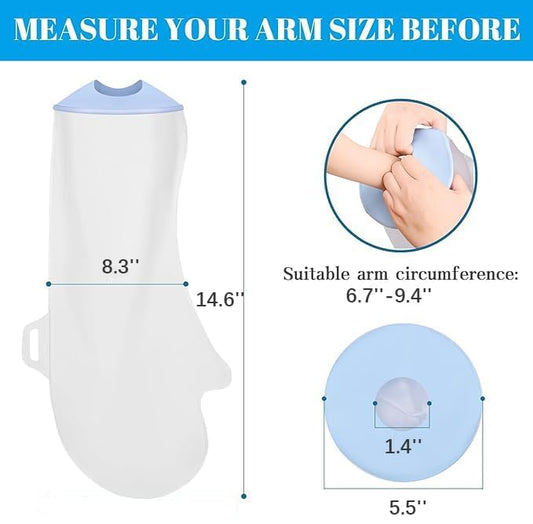 Waterproof Cast Cover Arm Adult Cast Covers for Shower Arm Watertight Seal Cast Bag for Shower Hand Reusable Hand Cover Keep Bandage Dry for Broken Fingers Wrists - size: Adult Hand
