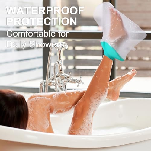Waterproof Foot Cover for Shower, Adult Shower Boot Cast Bag, 2pk - color: Foot, size: 2PK