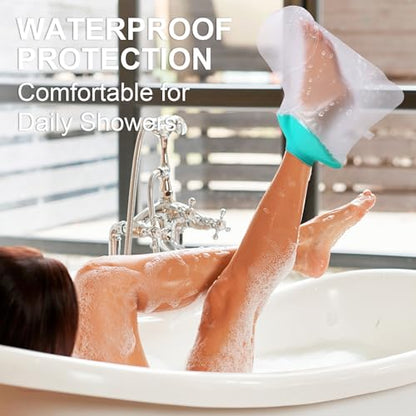 Waterproof Foot Cover for Shower, Adult Shower Boot Cast Bag, 2pk - color: Foot, size: 2PK