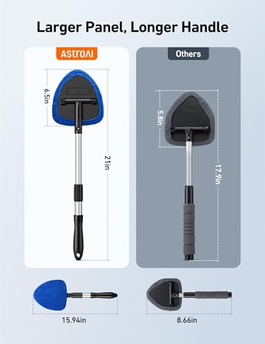 AstroAI 21" Extra-Long Windshield Cleaner Tool & Car Interior Detailing Kit - color: Blue, size: 21 in