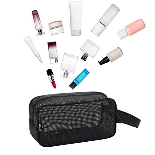 Moyad Mesh Shower Caddy Portable Toiletry Bag College Dorm Room Essentials for Girls Guys Gym Bag Camping Organizer Hanging Bathroom Mesh Bag, Black - size: Small