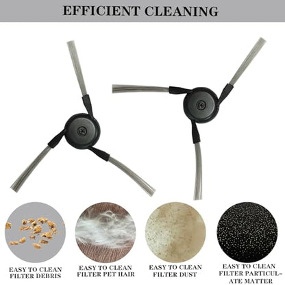12 PCS Side Brush Replacement Compatible with Dreame X50 Ultra/D20 Pro Plus