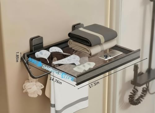Indoor Clothes Drying Rack Foldable,Wall Mounted Retractable - color: Gray