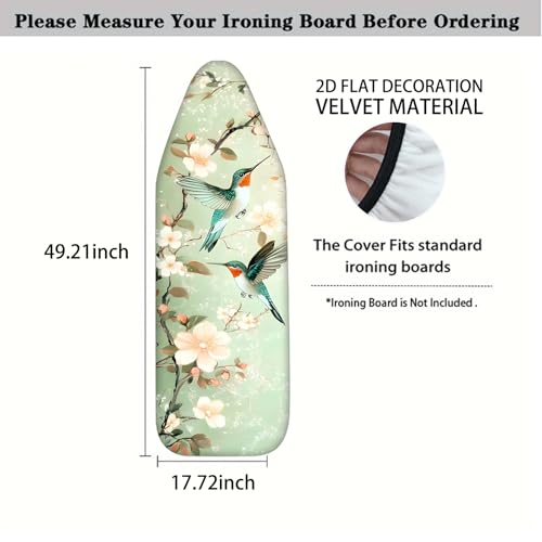 Nuxovilar Hummingbird Blossom Ironing Board Cover 18x49 Polyester - color: Yfw03543, size: 18×49 inch