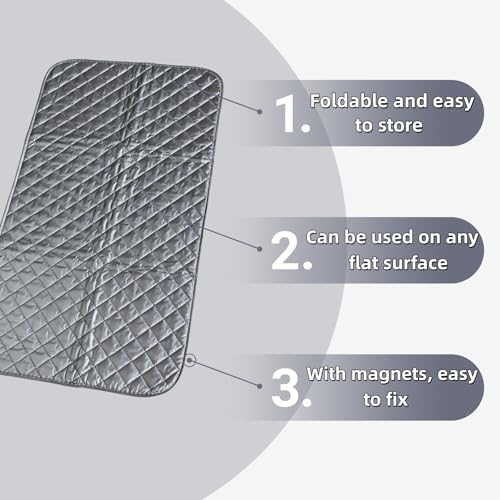 Magnetic Ironing Mat, 1 Pack, 33 x 19 in, 4-Layer Cotton Pad