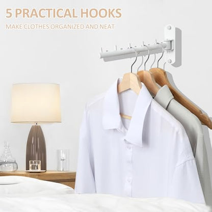 Mooche Swing Clothes Hanger Rack, Garment Racks 9.45" Long, White-2Pack - color: White, size: 2 Pack