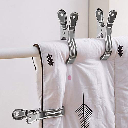 6 PCS 4.7" Stainless Steel Pins,Metal Bag Clips,Heavy Duty Pool Cover Clips - color: 4.7inch（6 Pack）, size: 4.7inch