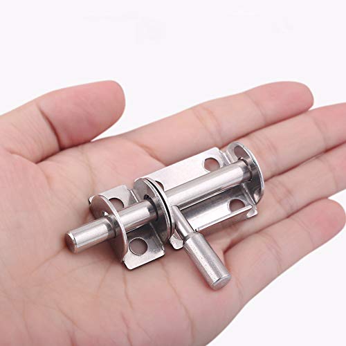 Mini Sliding Bolt Gate Latch, 2.6 Inch Heavy Duty Stainless Steel Barrel Bolt OLT with Padlock Hole, Interior Door Latches (4 Pack) - size: 4 Pieces