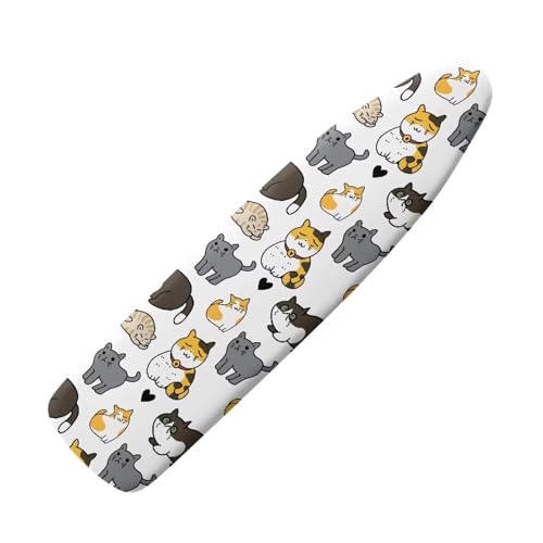 Cute Cat Ironing Board Cover Pretective Covers 15 x 54 Heavy Duty Iron Board Covers Standard Size Padding Decorative Covers for Most Iron Boards Ironing Pad Cover - color: Cute Cat