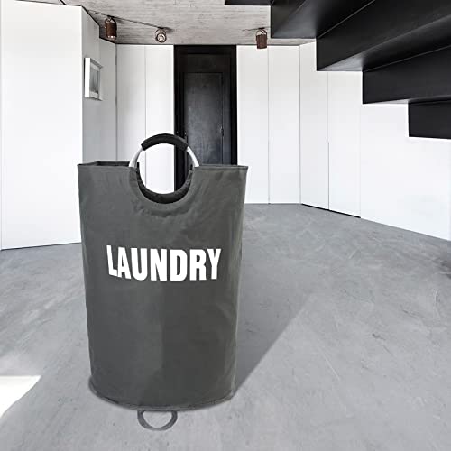 Maxsilan 160L XX-Large Laundry Basket Bag, Collapsible Hamper, Dark Grey - color: Dark Grey, size: 160L