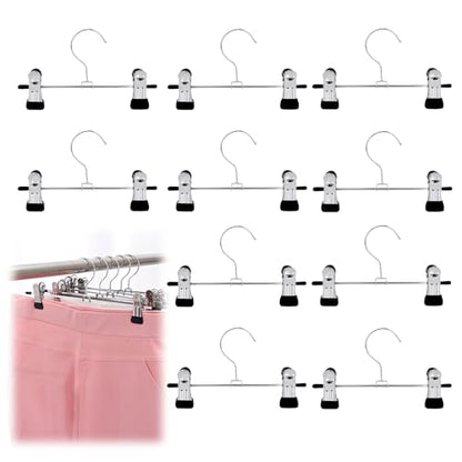 10PCS Boots Hangers with 2 Adjustable Clips, Stainless Steel