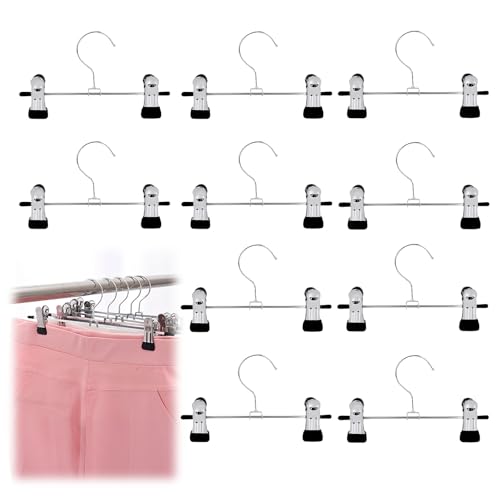 10PCS Boots Hangers with 2 Adjustable Clips, Stainless Steel