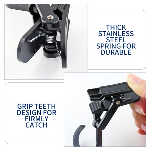 Jiozermi 10 PCS Laundry Hooks Clip, Plastic, Black - color: Black, size: 10