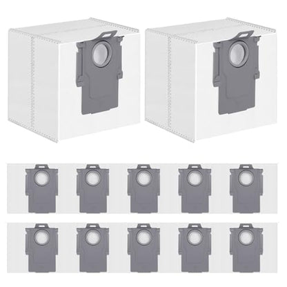 12 Pack Dust Bags for Roborock Q7 M5+/L5+, Q10 S5+/X5+, Q5+, Q5 Max+/Pro+ - size: Q10/Q5/Q7/Q8 Series Bags 12 Pack