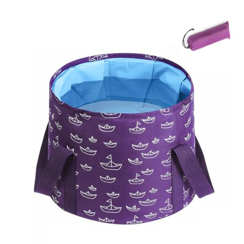 Collapsible Bucket for Soaking Feet, Purple Portable Travel Foot Bath Tub, Foot Soaking Bath Basin Portable, Foot Spa Soaking Feet Home Pedicure Basin Outdoor Camping