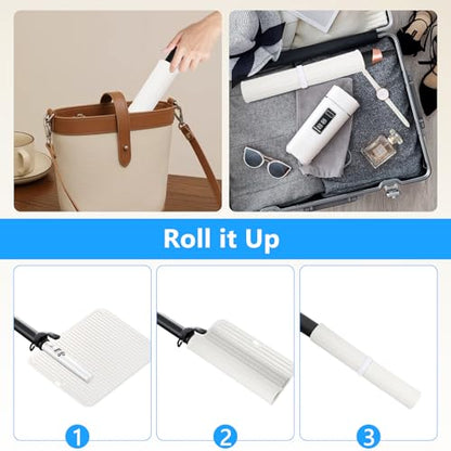 Heat Resistant Mat Large Silicone Hot Hair Tools Mat for Curling Irons Flat Iron Hair Straightener Vanity Mat Portable Hair Styling Tools Hot Pad 14.2"*11" - color: Off White