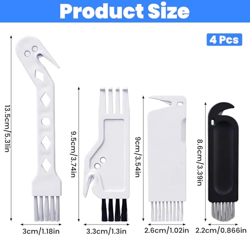 4 PCS Handheld Vacuum Cleaner Brush, 4 Styles Universal Dusting Brush, 2 in 1 Vacuum Roller Cleaning Tool for Sweeping Robot - color: White+black