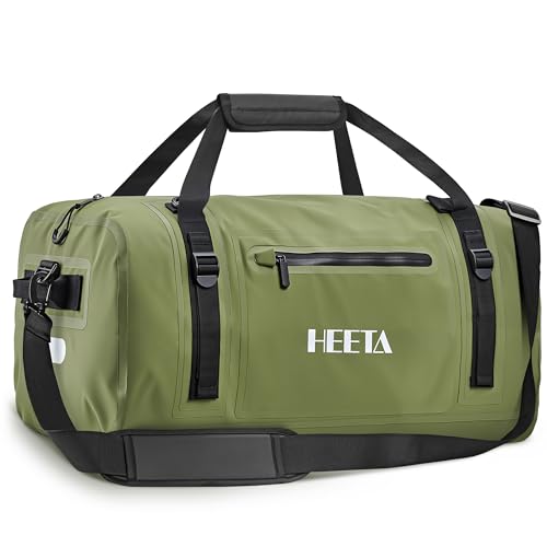 HEETA Waterproof Motorcycle Dry Bag Duffel Luggage Travel Bags, Green 50L - color: Green, size: 50L
