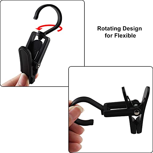 Jiozermi 20 PCS Laundry Hooks Clip, Plastic, Black - color: Black, size: 20