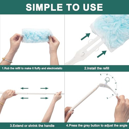 Heavy Duty Duster Handle Replacement Compatible with Swiffer Duster,1Pcs
