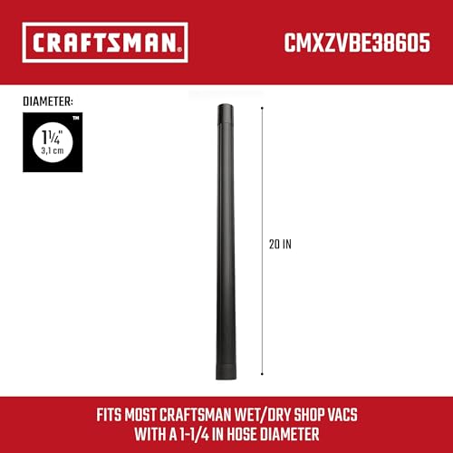 CRAFTSMAN CMXZVBE38605 1-1/4 in. Extension Wand Wet Dry Vac Attachment - size: Extension Wand