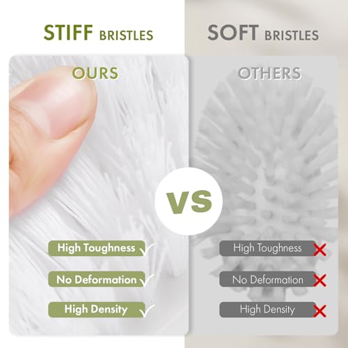 Amazer Scrub Brush for Cleaning Comfort Grip Bathtub Scrubber Stiff Bristles with Handle Heavy Duty Shower Cleaner Brush for Tub Carpet Floor Sink Outdoor - Pack of 2 (Black+Grey) - color: Black+grey, size: 2-Pack