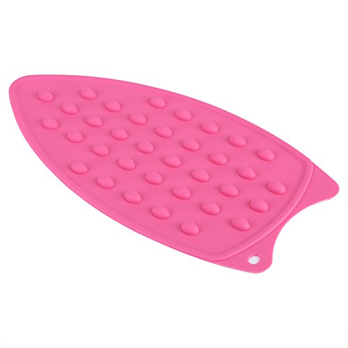 Silicone Rest Pad, Protective Surface for Mini Iron Pad Protection Ironing Rest (Rose red) - color: Rose Red