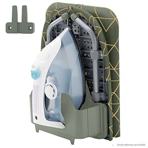 Xabitat Tabletop Ironing Board with Iron Holder, Green - color: Green, size: With Holder