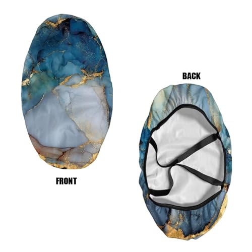 Marble Printed Ironing Board Cover with Elastic Edge, Apartment RVs Anti Slip Iron Board Cover Scorch Resistant, Mini Table Top Ironing Cover Easy Replacement - color: Blue - Marble