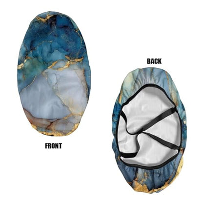 Marble Printed Ironing Board Cover with Elastic Edge, Apartment RVs Anti Slip Iron Board Cover Scorch Resistant, Mini Table Top Ironing Cover Easy Replacement - color: Blue - Marble