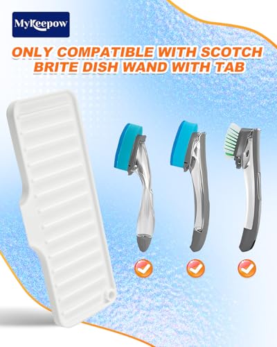 2Pack Silicone Dish Wand Holder, Kitchen Sink Sponge Organizer - color: White, size: 2