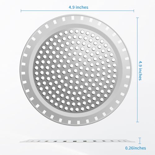 Shower Drain Hair Catcher,Aluvor Shower Drain Cover Bathtub Drain Strainer - color: Gray