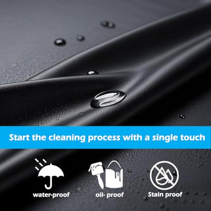 Waterproof Rubber Apron Adjustable Dishwasher Apron - Heavy Duty Work Apron - color: 1 Black Piece, size: 1 piece