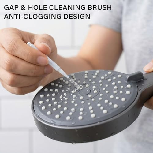 10 Pcs Shower Head Cleaning Brush, Shower Head Cleaner Tool with Cap, Multifunctional Shower Head Cleaning Brushes for Household Bathroom - White Style 2 - color: White, Style 2