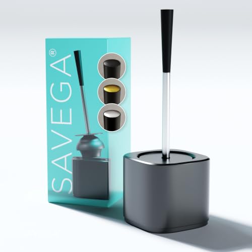 Toilet Plunger with Holder and Drip Tray Caddy – Silver - color: Silver