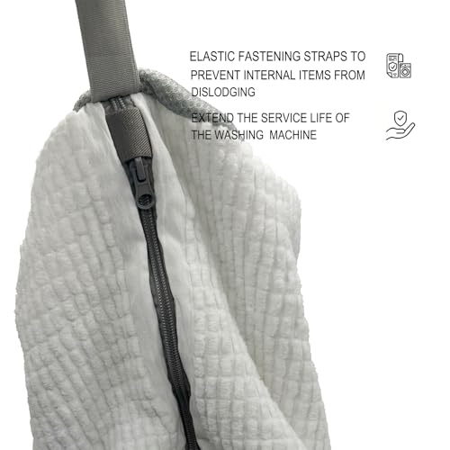 Shoe Washing Machine Bag: Laundry Shoe Bag for Washer and Dryer - 2pc Reusable Shoe Cleaning Bag for Sneaker Tennis Shoes Unstain Cleaner Kit(White,2pcs) - color: White