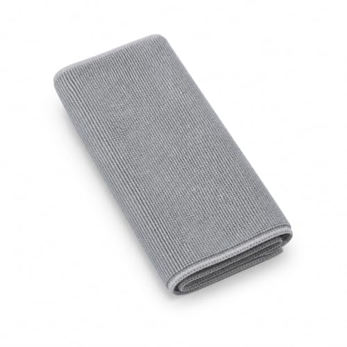 Microfiber Glass Cleaning Cloth, Lint-Free Streak-Free Cleaning Rags for Windows, Mirrors, Car Windshields, Screens & Home Surfaces, Absorbent Reusable Cleaning Towels (Gray)