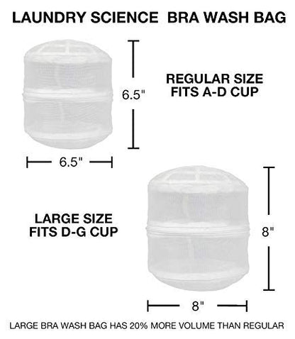 Premium Bra Wash Bag – Set of 3 Mesh Lingerie Laundry Bags for Delicates – Protects Bras, Underwear & Intimates in Washing Machine – Durable Zipper Closure – Regular Size - size: Regular