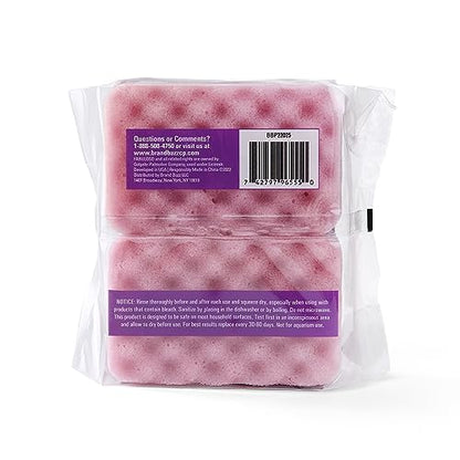 Fabuloso Scratch-Free Kitchen Dish Sponges Purple Cellulose Scrubber Sponge with Scouring Pad Dishes Pots Pans Counters and Sinks Tough on Messes 4.25 x 2.75 x 1.25 IN 4 Count 2 Pack Extended Supply - color: Purple, size: 4 Count (Pack of 2)