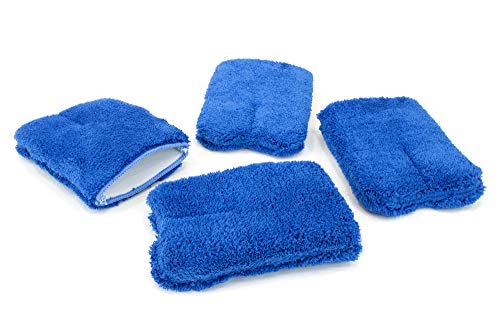 Autofiber Wheel Fingers Microfiber Rim and Wheel Half Mitts - Pack of 4 (Non-Split) (6 inch x 4.5 inch x 1 inch)
