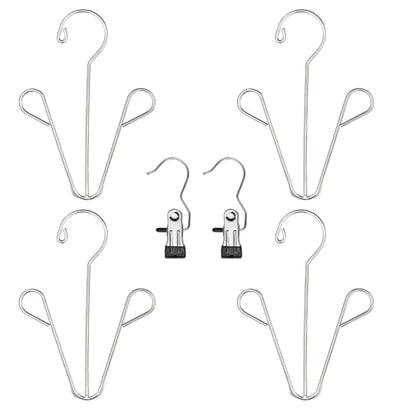Stainless Steel Shoe Drying Rack 4 Pack, Shoe Hanger(Silver B) - color: Silver B