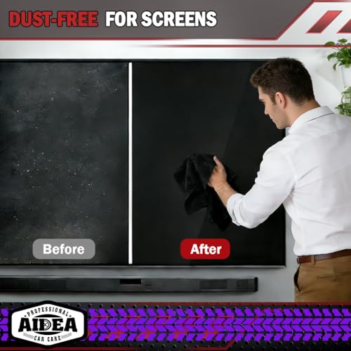 AIDEA Microfiber Cleaning Cloth-10PK, Black Microfiber Towels,12"×12" - color: Black, size: 10PK