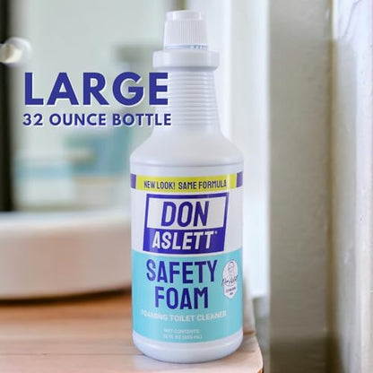 Don Aslett's Complete Toilet Cleaning Set | Includes 32 oz Toilet Cleaner, Convenient Cleaning Caddy, Johnny Mop Toilet Brush, and Pumice Stone for Tough Stains