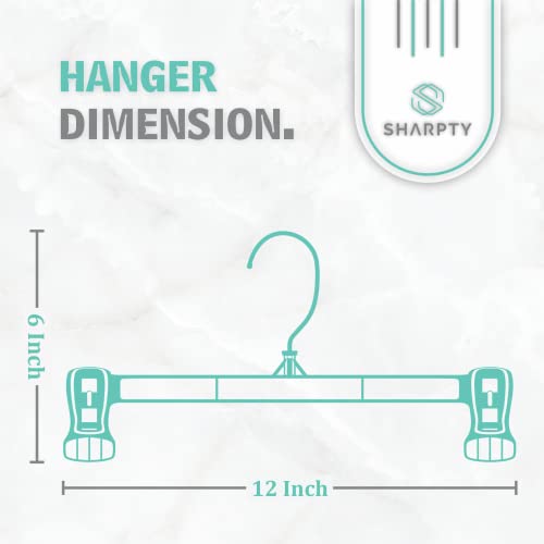 Sharpty Pant & Skirt Hangers - Closet Hangers for Shorts, Shirts, Jeans, Dresses, Slacks, Coats, Clothes, Clothing, Garments & More - Durable, Space Saving & Non-Slip, Black - 10 Pack - color: Black, size: 10